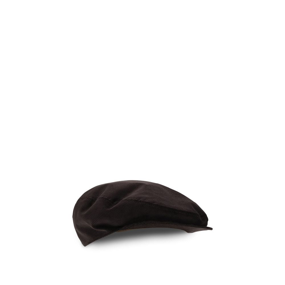 Dolce & Gabbana Brown Cotton Flat Cap