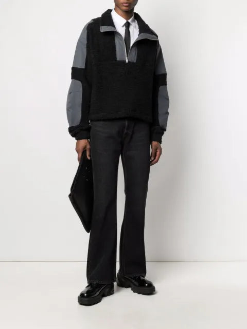 GmbH stand-up collar contrast sweatshirt