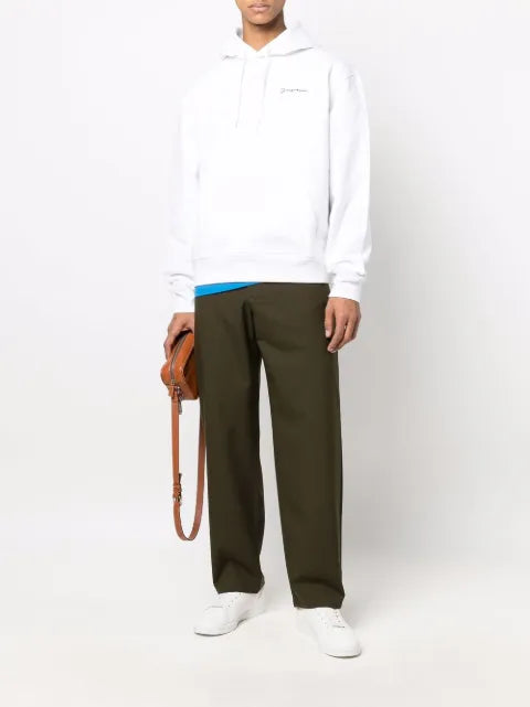 Jacquemus embroidered-logo drawstring hoodie