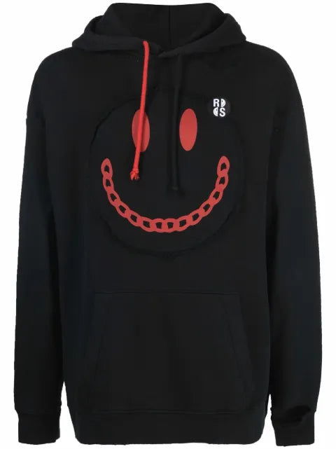 Raf Simons x Smiley distressed-finish hoodie