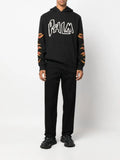 Palm Angels flame-print cotton hoodie