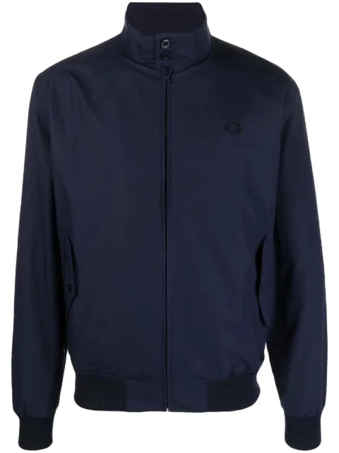Fred Perry logo-embroidery high-neck bomber jacket