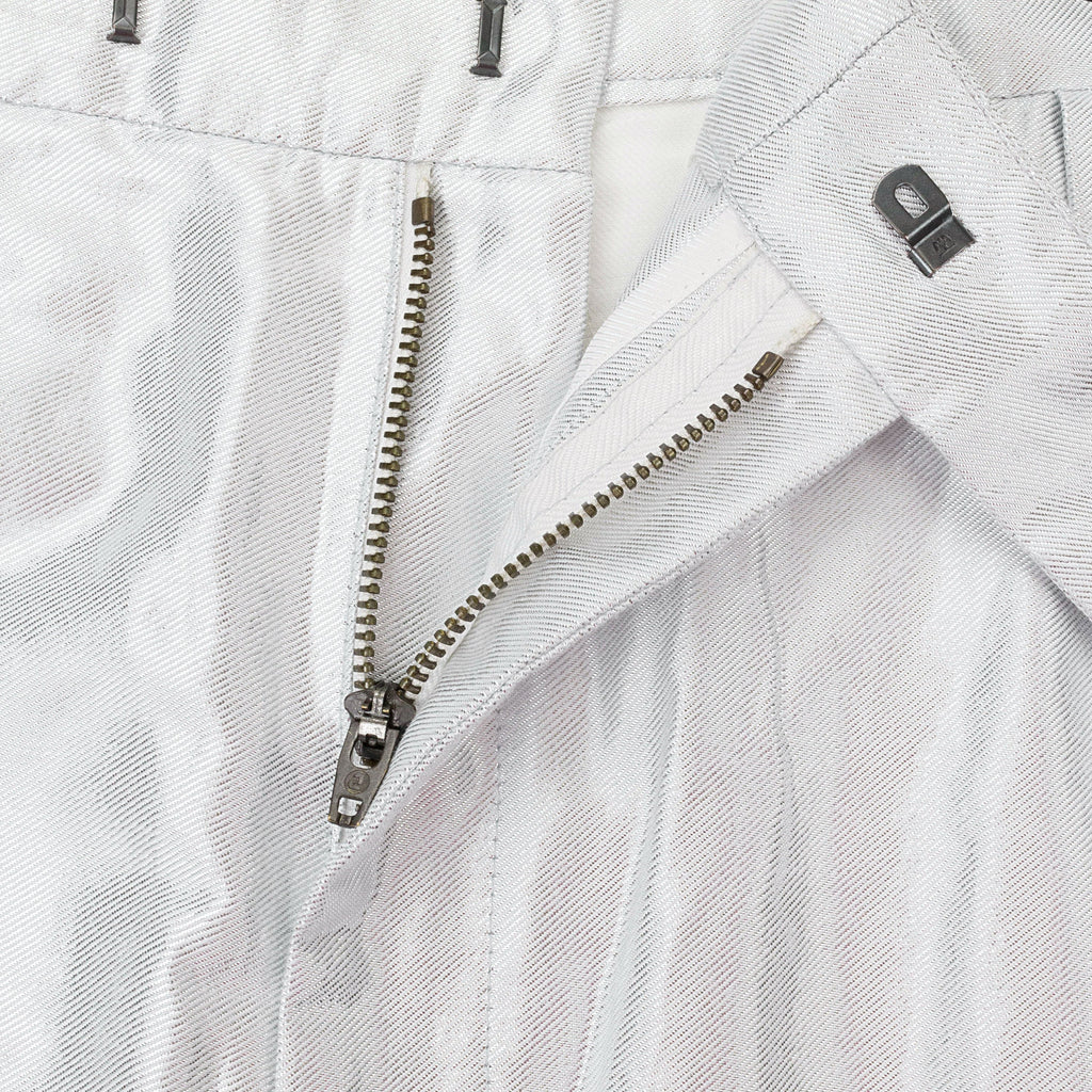 DEMEULEMEESTER STRAIGHT SILVER MEN'S CASUAL PANTS