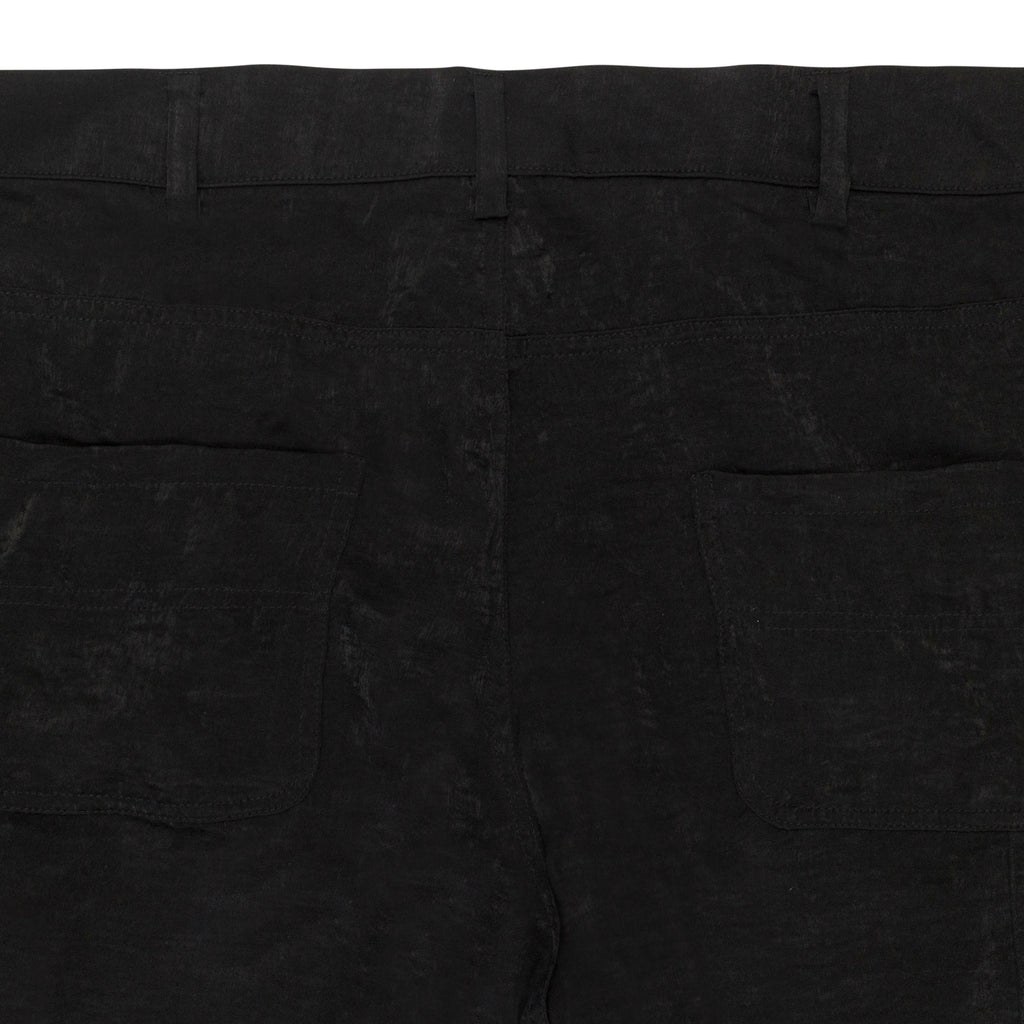 SATIN BLACK WOMEN'S STRAIGHT PANTS