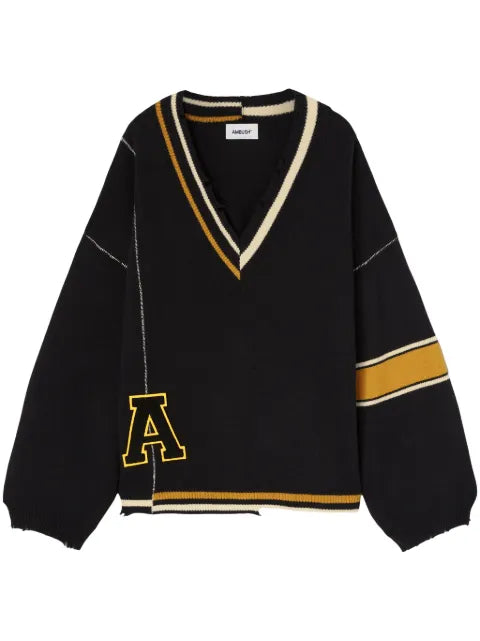 AMBUSH raw-cut striped jumper