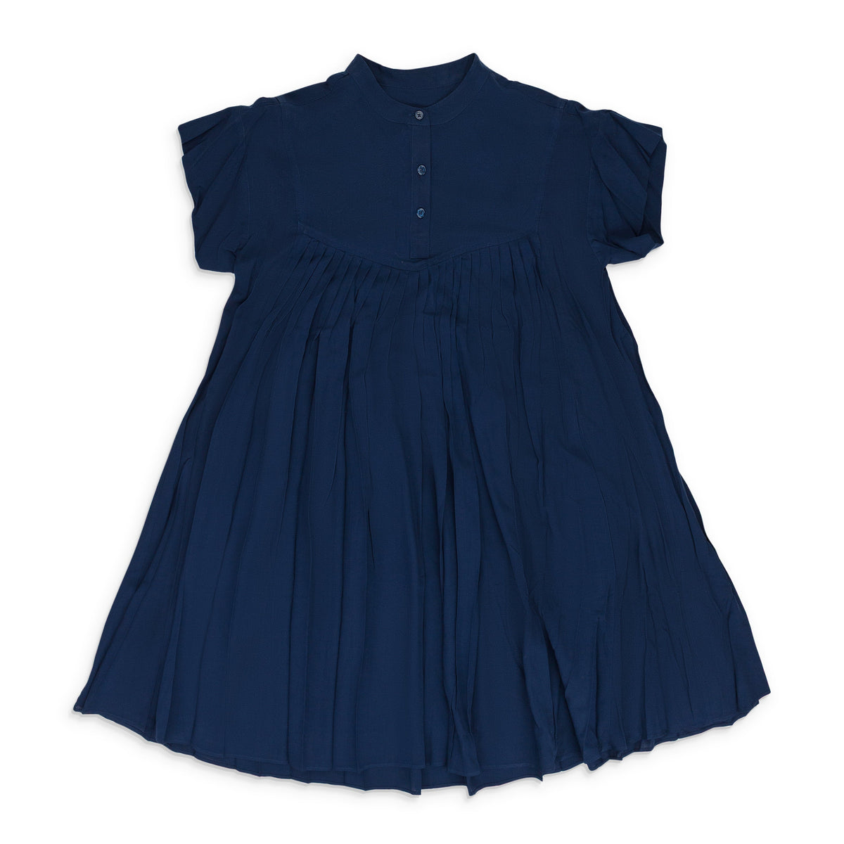 Blue Pleated Dress
