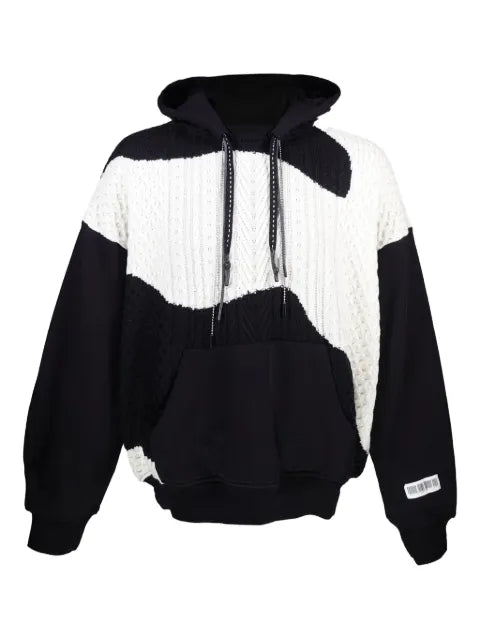 Mostly Heard Rarely Seen cable-knit panelled hoodie