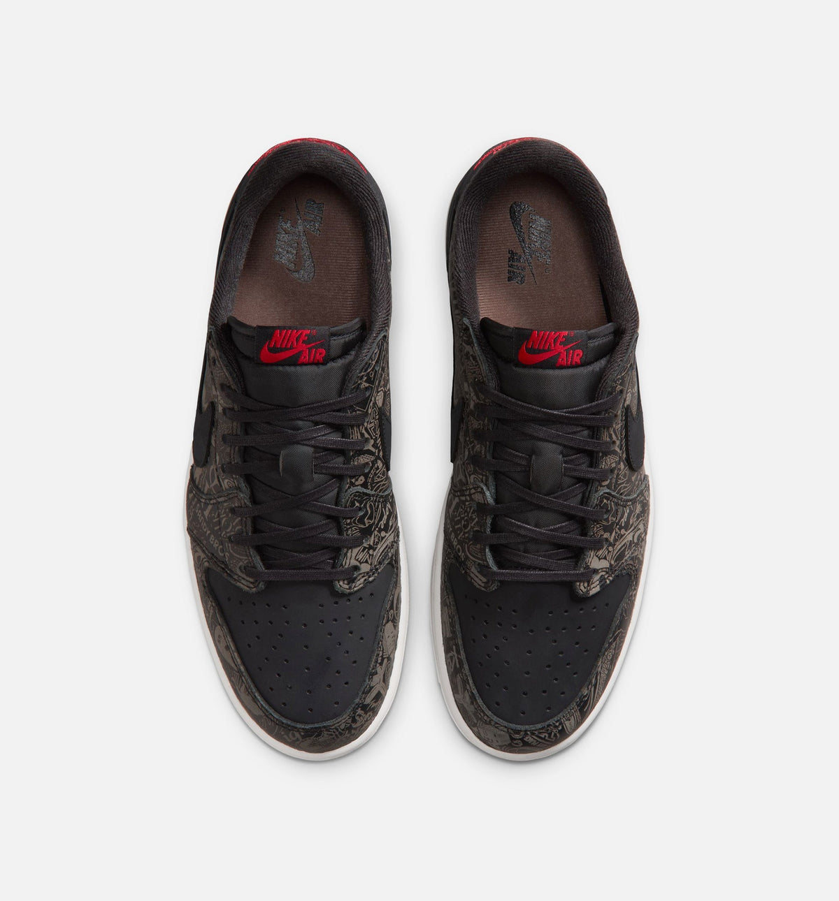 Air Jordan 1 Retro Low OG Laser Black & Varsity Red Men's Shoes