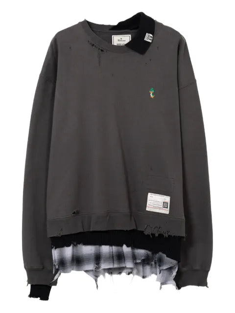 Maison MIHARA YASUHIRO layered distressed-detail sweatshirt