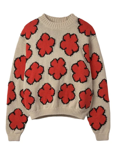 Kenzo flower intarsia-knit jumper