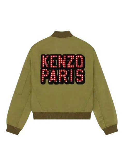 Kenzo gingham-patch bomber jacket