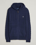 Polo Ralph Lauren Cable Knit Zip Hoodie - Cream