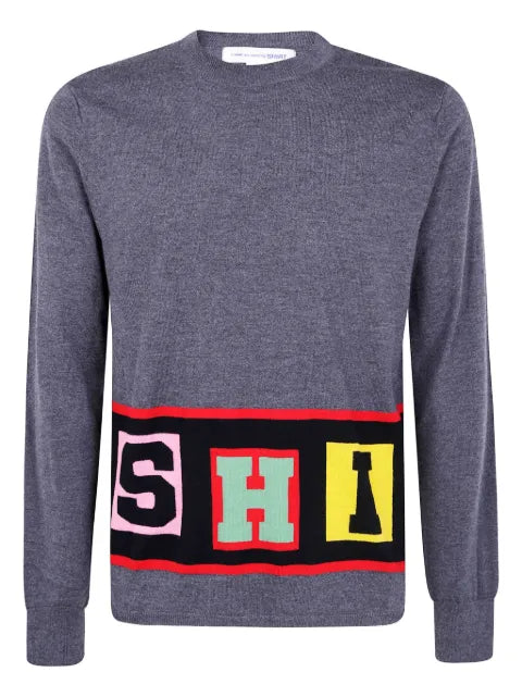 Comme Des Garçons Shirt block-letter knit sweater