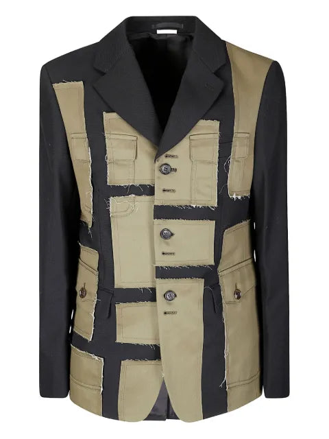 Comme des Garçons Homme Plus patchwork wool blazer