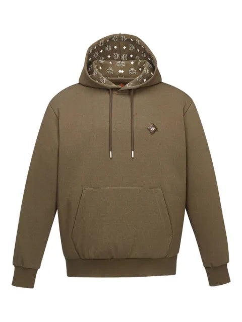 MCM logo patch ponte hoodie