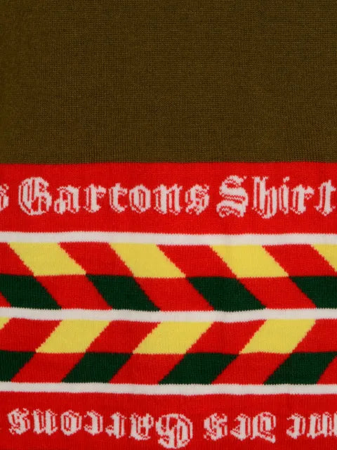 Comme Des Garçons striped-panel sweater
