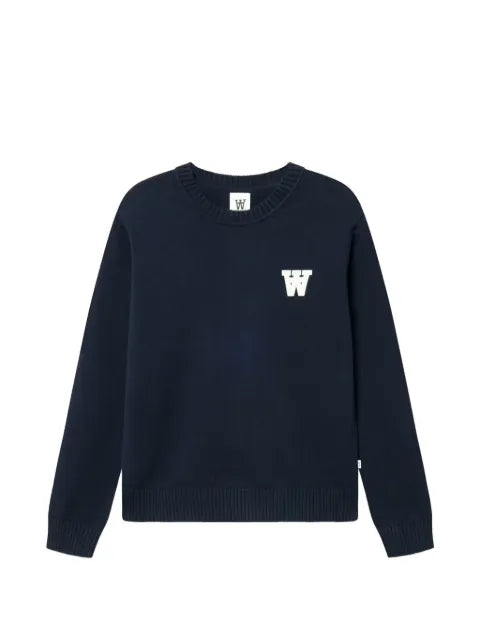 Wood Wood Tay crew-neck logo sweater