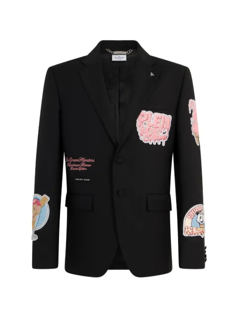 Philipp Plein Gigolo fit blazer Ice Cream patches