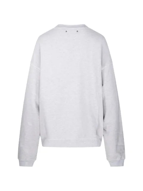 Golden Goose sweatshirt in gray melange cotton with 'Star' embroidery
