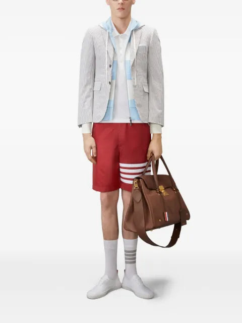 Thom Browne Hector 4-Bar rugby zip-up hoodie