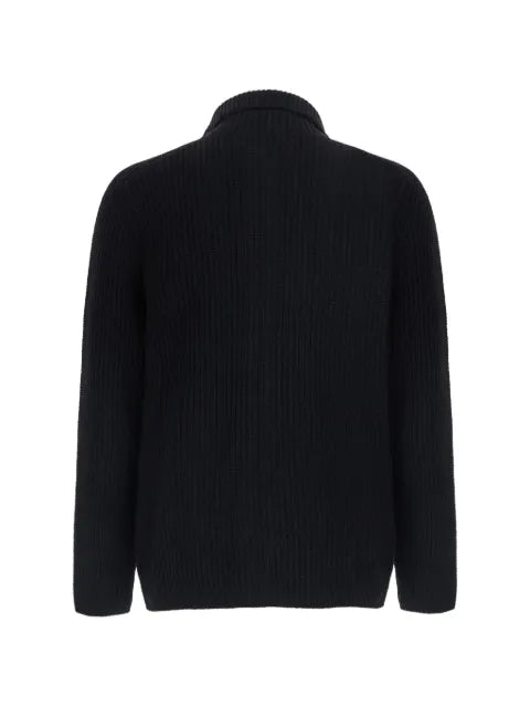 Tagliatore ribbed-knit zip-up cardigan