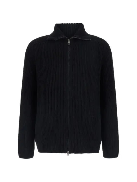 Tagliatore ribbed-knit zip-up cardigan