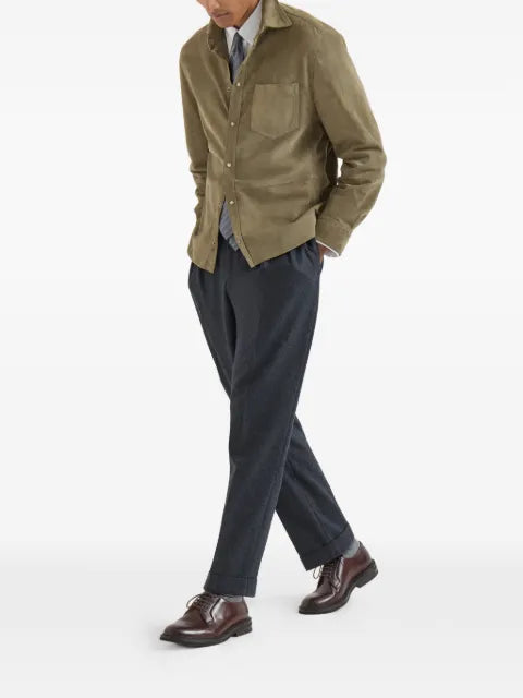 Brunello Cucinelli suede overshirt