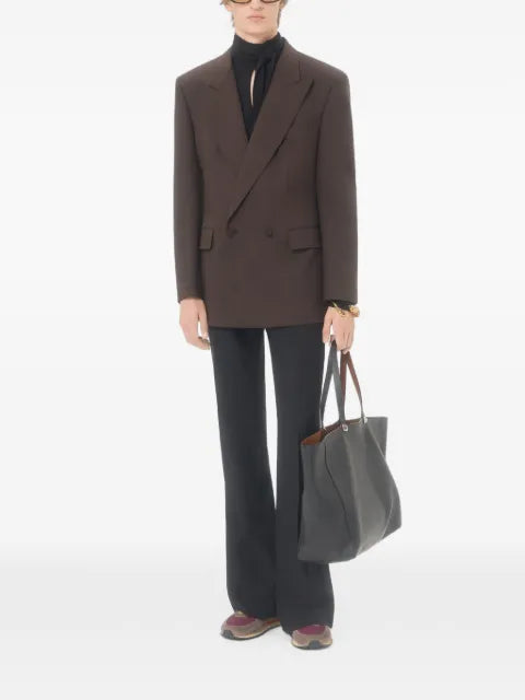 Valentino Garavani wool sweater with scarf collar and VLogo embroidery
