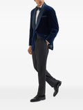 Brunello Cucinelli cotton chalk-stripe velvet tuxedo jacket with shawl lapels
