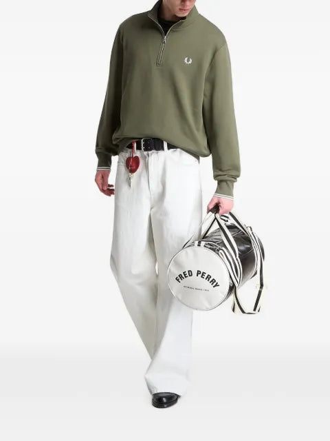 Fred Perry half-zip embroidered-logo sweatshirt