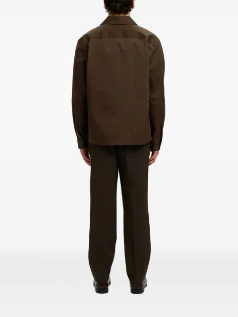 SELECTED shirt jacket in heavyweight twill