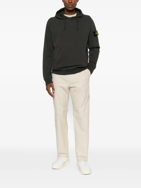 Stone Island logo-patch drawstring hoodie