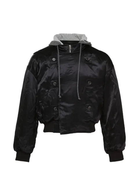 We11done double-breasted hooded jacket