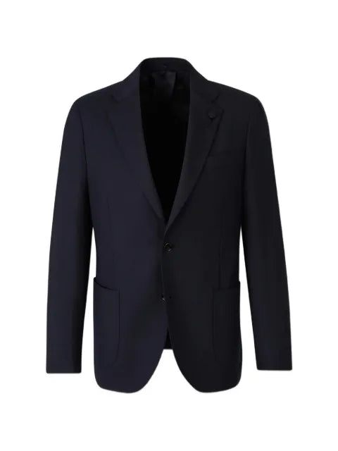 Lardini flower-lapel single-breasted blazer