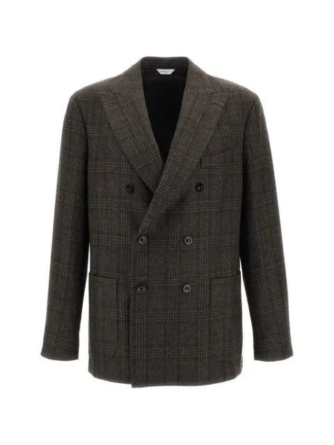 Boglioli check double-breasted jacket