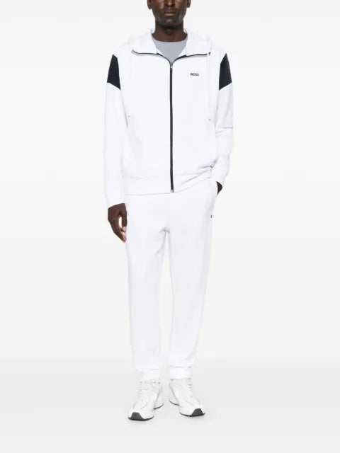 BOSS logo-print colour-block tracksuit