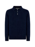 AMARANTO  button-placket polo sweater