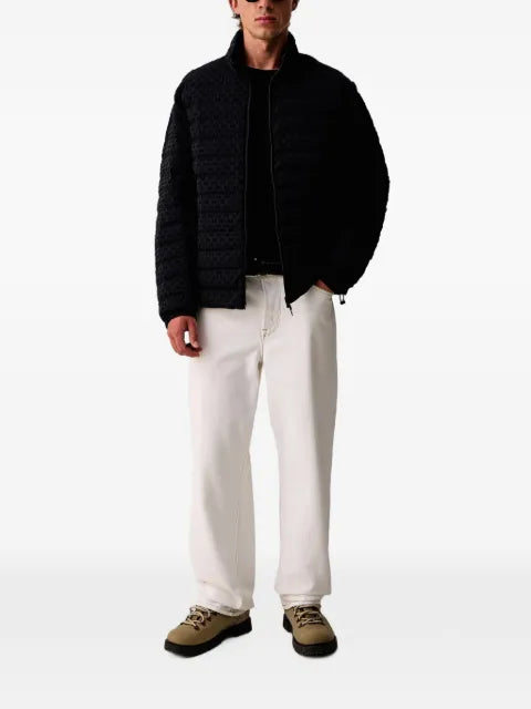 Armani Exchange logo-print quilted jacket