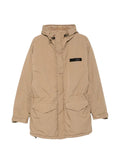 ASPESI hooded logo-patch jacket