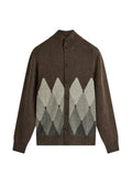 Ballantyne argyle-intarsia cardigan