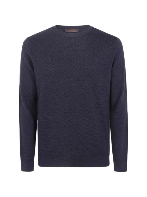 Zanone waffle-knit round-neck sweater