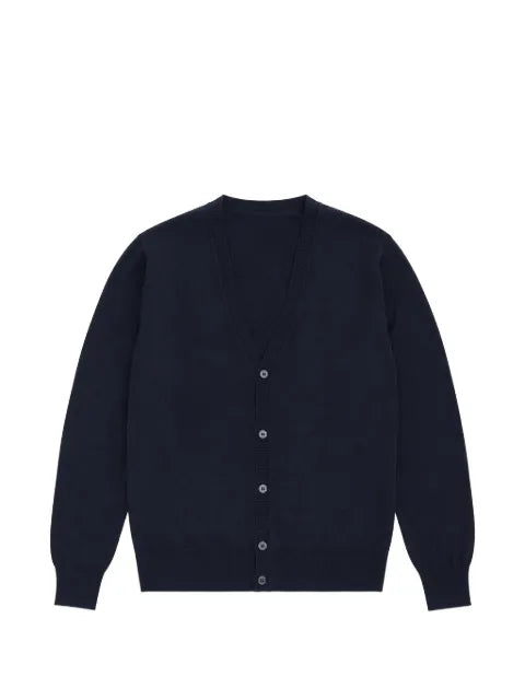 Emporio Armani logo-embroidered V-neck cardigan