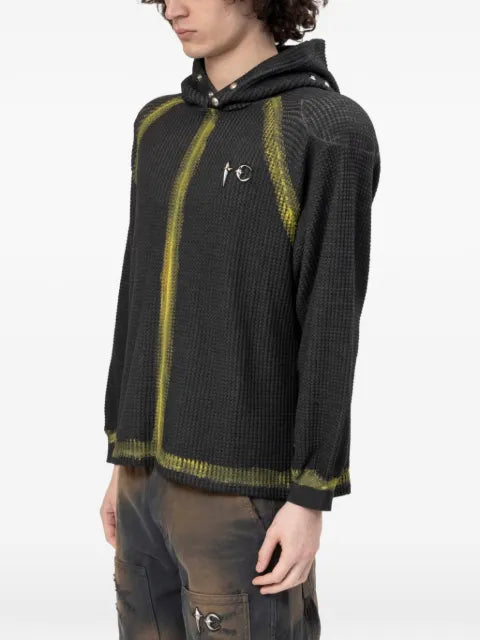 THUG CLUB Bulk waffle-knit hoodie