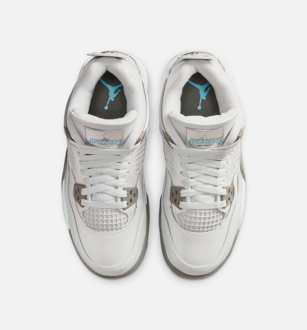 Air Jordan 4 Retro Blue Chill Big Kids' Lifestyle Shoes - Photon Dust/Blue Chill/Flat Pewter/White/Blue Tint
