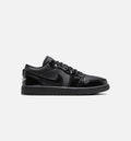 Air Jordan 1 Low Patent Elephant Women's Lifestyle Shoe – Black / White / Metallic Silver