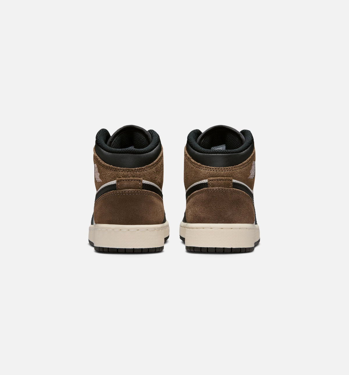 Air Jordan 1 Mid | Big Kids' Lifestyle Shoe | Black/Phantom/Light Brown/Varsity Red
