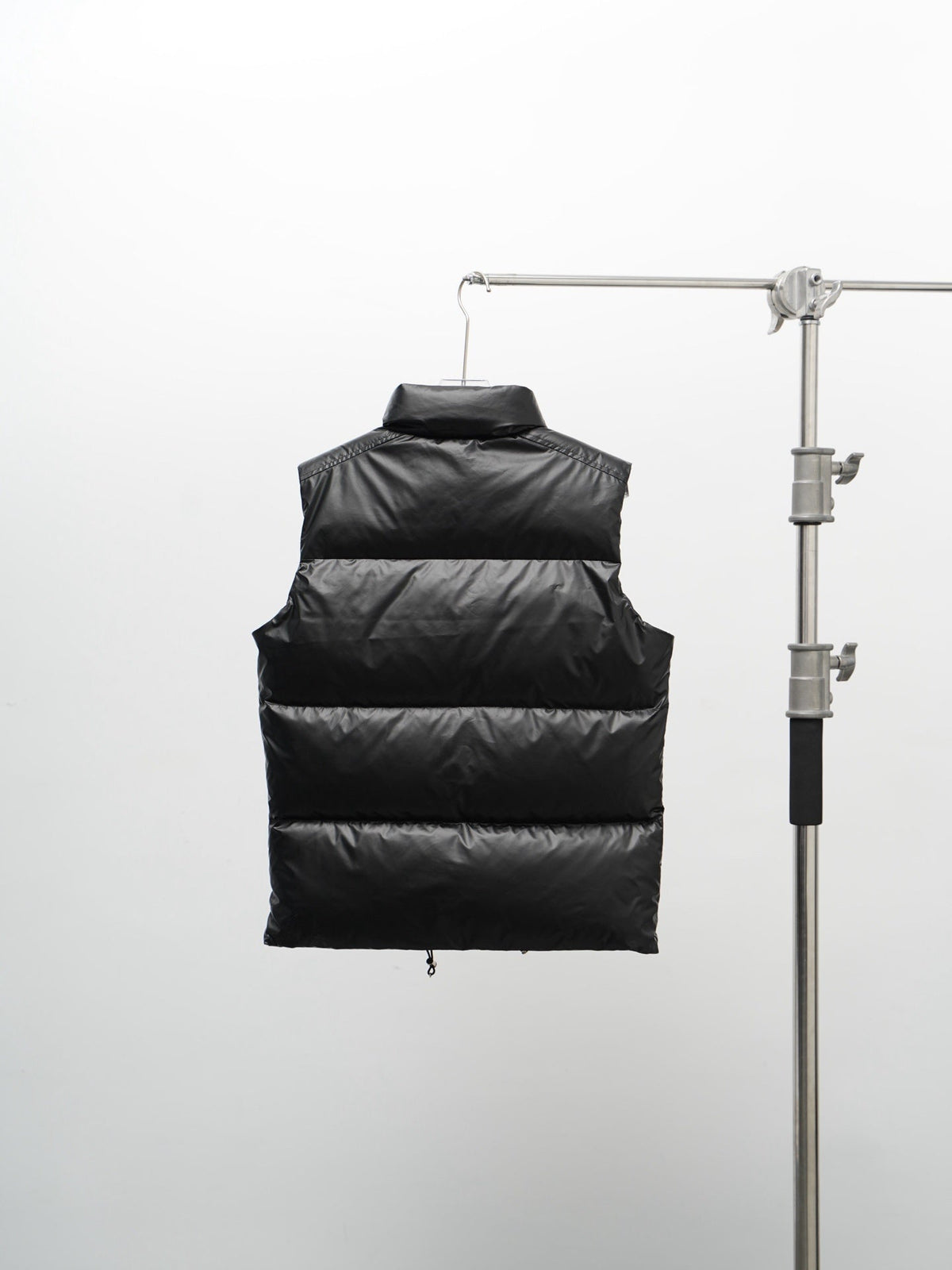 Prada Black Quilted Puffer Vest with Stand Collar
