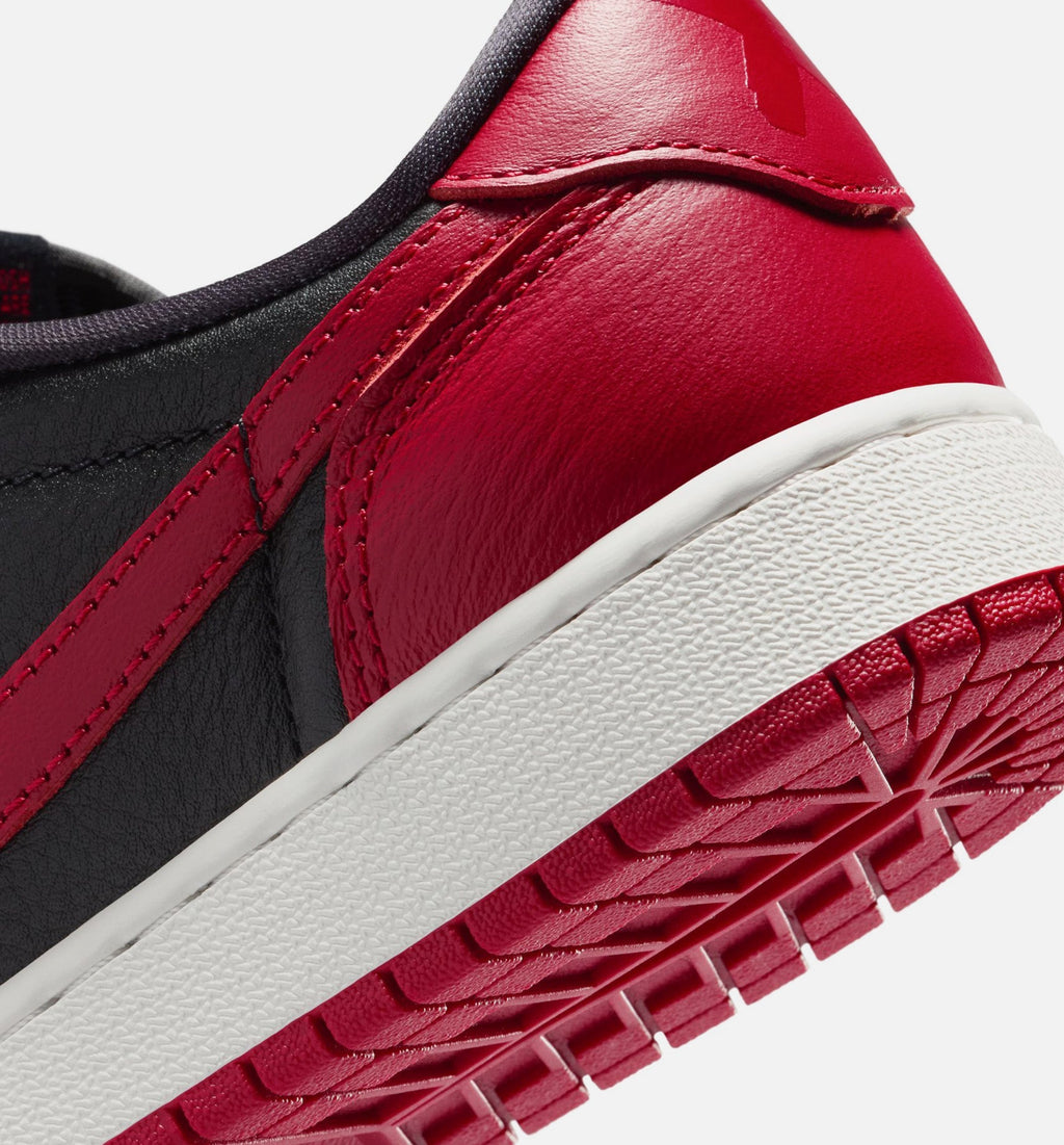 Air Jordan 1 Retro Low OG Banned Grade School Lifestyle Shoe – Black/Varsity Red/Summit White