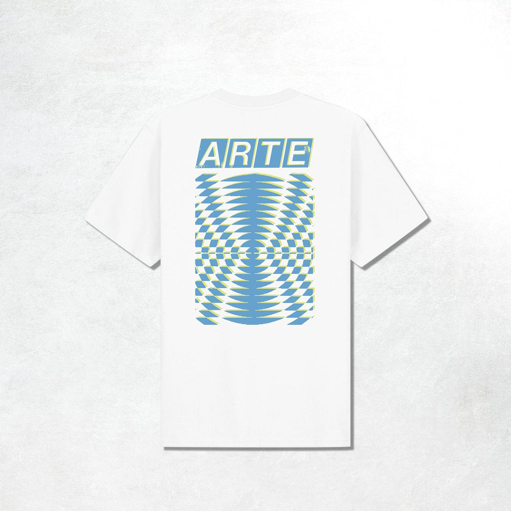 Arte Abstract Back Print T-shirt: White