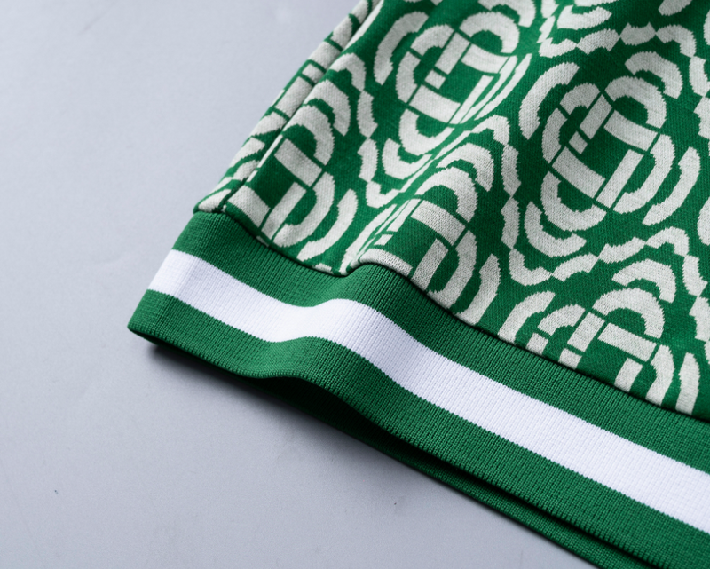 Men’s Emerald Pattern Polo & Shorts Set
